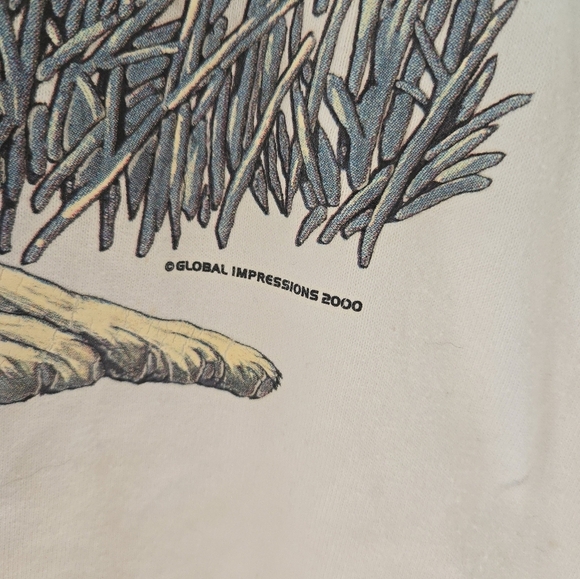 Vintage Global Impression T Shirt Hanes Mens Size XL Wolves howling at the moon - Picture 7 of 11